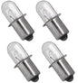 Solid Spare (4) 18 Volt Xenon Bulb Replacements for Porter Cable PCL180L Flashlight