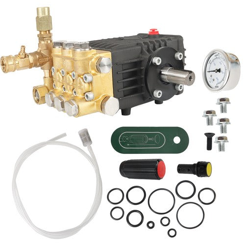 Solid Spare Pressure Power Washer Pump 24mm Solid Shaft 3600 PSI 4.9GPM Belt Drive