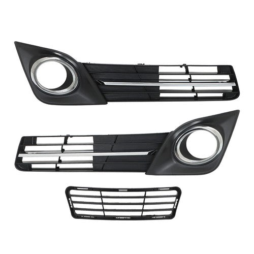 Solid Spare LH+RH For Toyota Camry SE 12-14 Front Bumper Lower Grille & Fog Lamp Cover Bezel