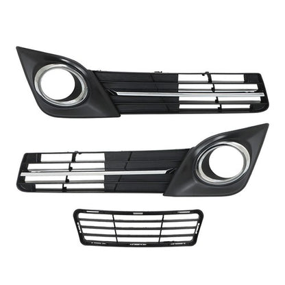 Solid Spare LH+RH For Toyota Camry SE 12-14 Front Bumper Lower Grille & Fog Lamp Cover Bezel