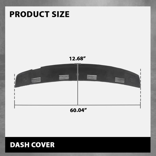 Solid Spare Fit For 02-05 Ram 1500 2500 3500 Dash Defrost Vent Grille Cover Overlay Black