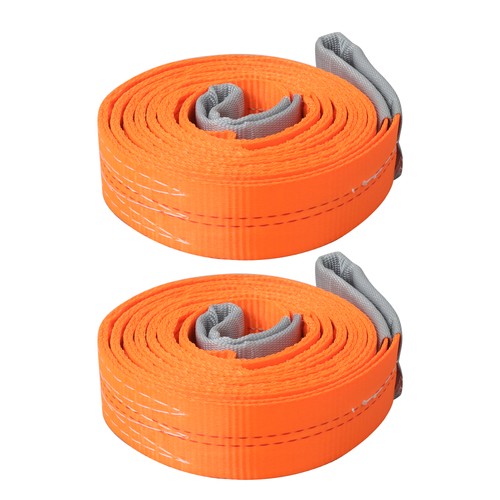 Solid Spare 18800 lbs 2Inch x 10FT Polyester Lift Sling Straps for Hoist, Towing Set of 2