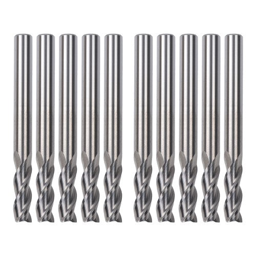 Solid Spare For Aluminum 10 Pcs 1/4" Alu-Power 3 Flute Regular Length Carbide End Mill New