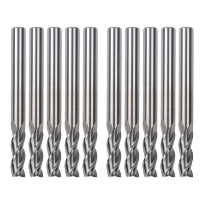 Solid Spare For Aluminum 10 Pcs 1/4" Alu-Power 3 Flute Regular Length Carbide End Mill New