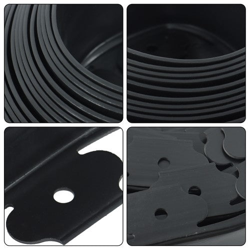 Solid Spare L-shaped 33FT Garden Edge Lawn Grass Stone Isolation Strip Anchoring Spik 50pcs