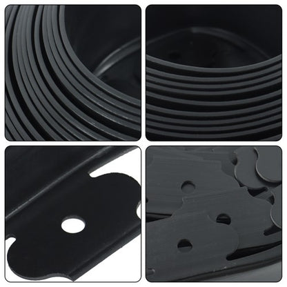 Solid Spare L-shaped 33FT Garden Edge Lawn Grass Stone Isolation Strip Anchoring Spik 50pcs