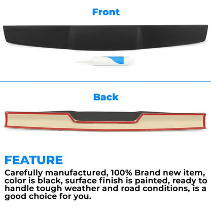 Solid Spare Painted Black Trunk Roof Spoiler Lip Wing For Ford F-150 F150 Gen 2 Raptor 15-20