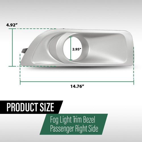 Solid Spare Front Bumper Fog Light Bezel Lamp Trim Right Fit For 2010-2012 Subaru Outback