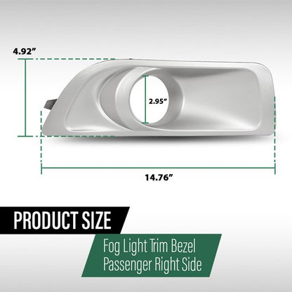 Solid Spare Front Bumper Fog Light Bezel Lamp Trim Right Fit For 2010-2012 Subaru Outback