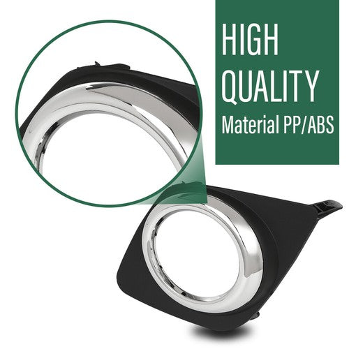 Solid Spare Fit For 2009-2012 Toyota RAV4 Front Bumper Fog Light Bezel Lamp Trim Left+Right