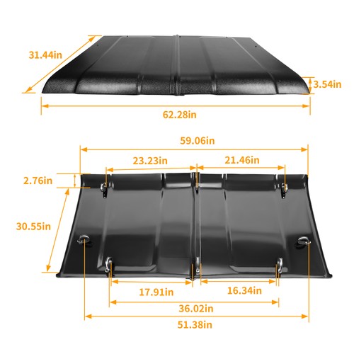 Solid Spare NEW Black ABS Hard Top Roof Fit For 2009 10 11 12 13 2014 Polaris Ranger XP 800