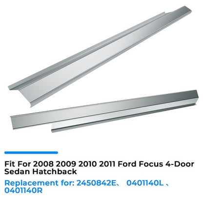 Solid Spare FOR 2008-2011 Ford Focus Slip-on Rocker Panel 4 door Set of Left and Right Side