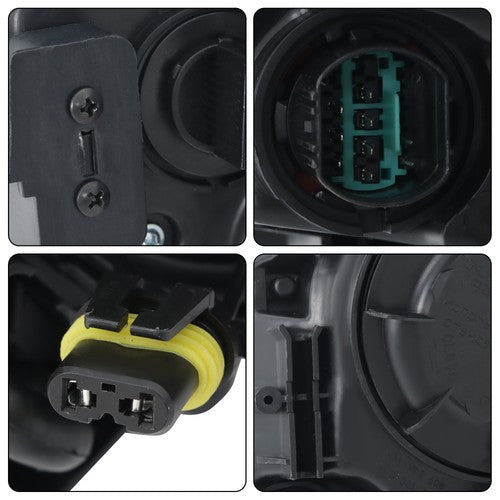 Solid Spare For Kia Sportage 2017-2022 Clear Halogen w/LED DRL 1Pair Headlights Assembly Set