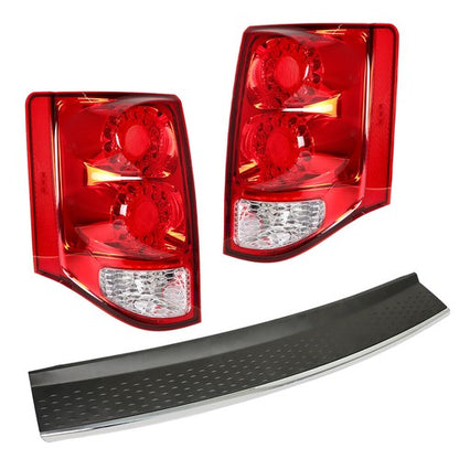 Solid Spare LH+RH Tail Lights+Bumper Step Pad Rear For 2011-2019 2020 Dodge Grand Caravan