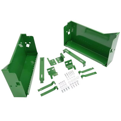Solid Spare Left & Right Battery Box w/ Bracket For John Deere 2510 2520 3010 3020 4000