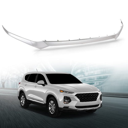 Solid Spare 3pcs Front Upper Grille Molding Hood Trim Fit For 2019-2020 Hyundai Santa Fe