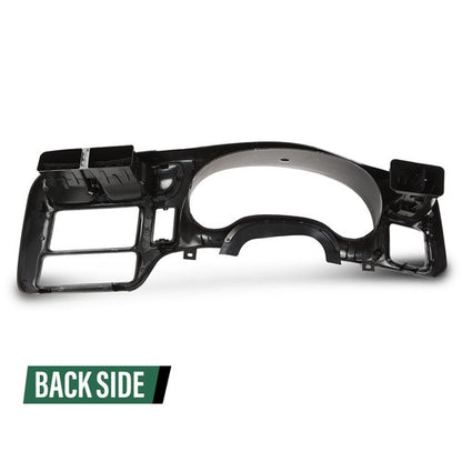 Solid Spare Fit For 98-05 S10 Blazer Jimmy Sonoma Double Din Dash Radio Cluster Bezel Black