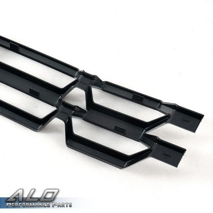 Solid Spare Fit For 2016-2018 Chevy Silverado 1500 Black ABS Grille Overlay Covers Inserts