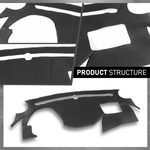 Solid Spare TPE Dashboard Dash Cover Cap Overlay Black Fit For Hyundai Sonata 2011-2014