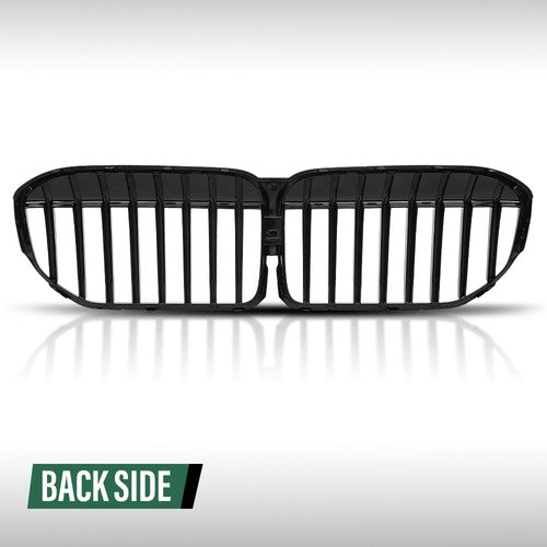 Solid Spare Front Kidney Grille Gloss Black Fit For 20-22 BMW G11 G12 LCI 7 Series Sedan 4DR