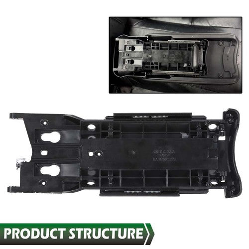 Solid Spare Center Console Lid Armrest Sliding Mechanism Fit For 2006-2011 Honda Civic Black