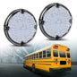 Solid Spare Fit For School Bus Transit Vehicle7" Round White Led Back-up Reverse Tail Light