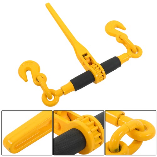 Solid Spare 2 x Steel Yellow Chain and Bundle Kit 3/8"-1/2" G80 12000lbs Width 23"-34" Chain