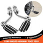 Solid Spare Long Highway Foot Pegs Fit For Harley Touring Road King Street Glide 1-1/4" Bars