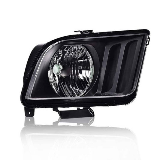 Solid Spare New Fit For 2005-2009 Ford Mustang Right Passenger Side Headlight Assembly Black