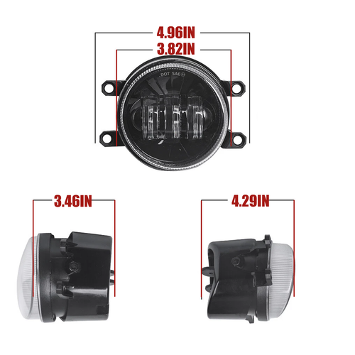 2x Black LED Fog Lights Driving Lamp For Toyota Tacoma 2012-2015 DOT Bumper Lamp