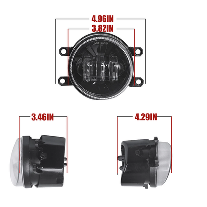 2x Black LED Fog Lights Driving Lamp For Toyota Tacoma 2012-2015 DOT Bumper Lamp