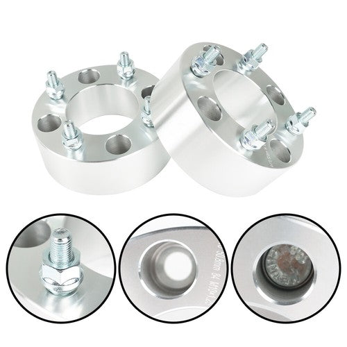 Solid Spare Wheel Spacers For Honda 4x110 2" 74mm Hub Bore M10x1.25 Studs 4Pcs Silver