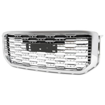 Solid Spare Fit For GMC Yukon Denali Style 2015-2020 22936421 Front Upper Grille Chrome ABS
