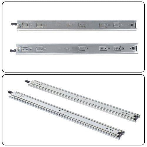 Solid Spare 1 Pair Locking Drawer Slides 22" Full Extension & Lock 150 lb Load Capacity