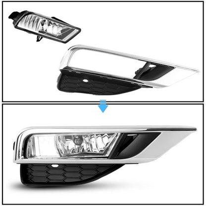 Solid Spare For 2015-2016 Honda CRV CR-V Front Fog Lights Bumper Lamps w/Switch Wiring Set