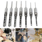 Solid Spare 7 Pcs Woodworking Square Hole Mortise Drill Bit High Speed Steel Chisel Bit