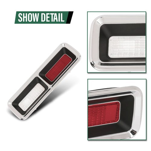 Solid Spare For 1968 Camaro Tail Lamp Kit Chrome Housings Bezel Lens Gaskets Standard NON-RS