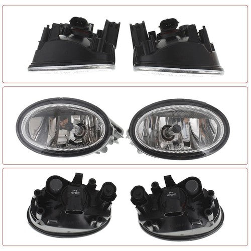 Solid Spare Halogen 3000k Fog Light Assembly w/Bezels For Honda CR-V 17-18 33901-SLE-305
