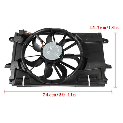 Solid Spare GM3115303 Radiator Cooling Fan Assembly For Chevrolet Cruze 2017 18-19 39013323