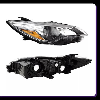 For 2015-2017 Toyota Camry LE SE Left+Right Halogen Headlamp Black Headlight Set