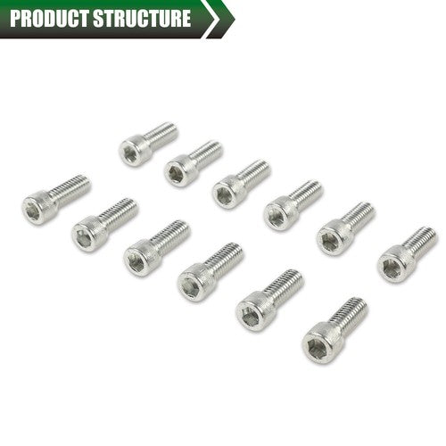 Solid Spare Set Of 12 Chrome Intake Manifold Bolts Fit For 283 327 350 400 Small Block Chevy