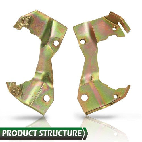 Solid Spare Disc Brake Caliper Brackets + Backing Plates Dust Shields A Body For GM Chevelle