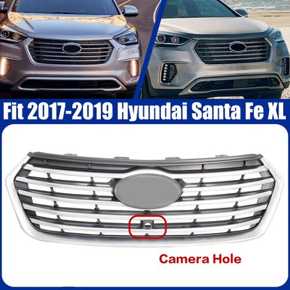 Front Upper Grille W/ Camera Hole For 2017-2019 Hyundai Santa Fe XL 86350B8BB0