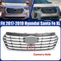 Front Upper Grille W/ Camera Hole For 2017-2019 Hyundai Santa Fe XL 86350B8BB0