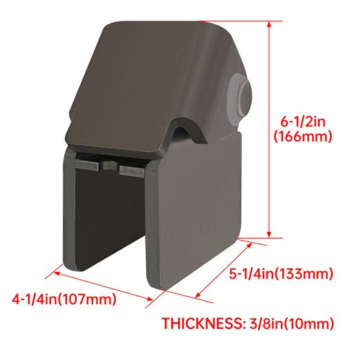 Solid Spare 2PCS Weld On Steel Dump For Truck Trailer Hinges Work On Any 2" Rectangular Tube