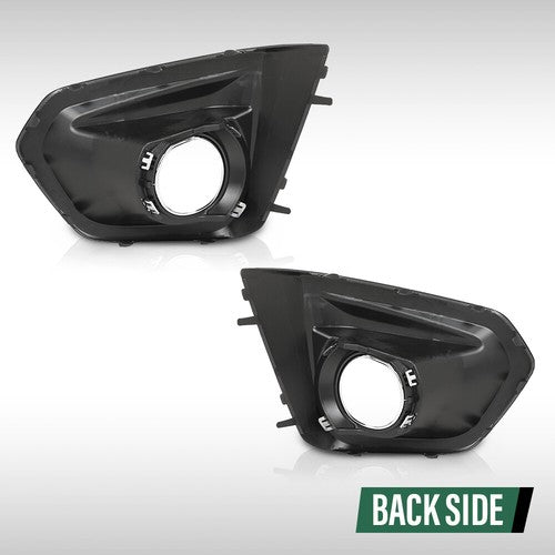 Solid Spare Fog Light Bezel w/ Chrome Trim Fit For 2012-2014 Subaru Impreza Left+Right Side
