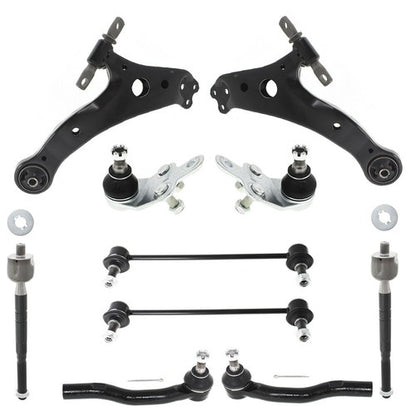 Solid Spare 10PCS Black Front Lower Control Arm Suspension Kit For Toyota Camry 07 08-10 11