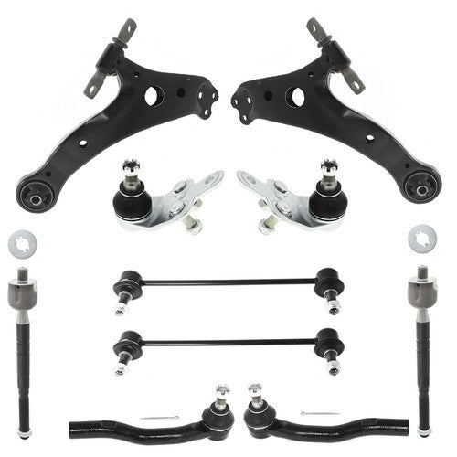 Solid Spare 10PCS Black Front Lower Control Arm Suspension Kit For Toyota Camry 07 08-10 11