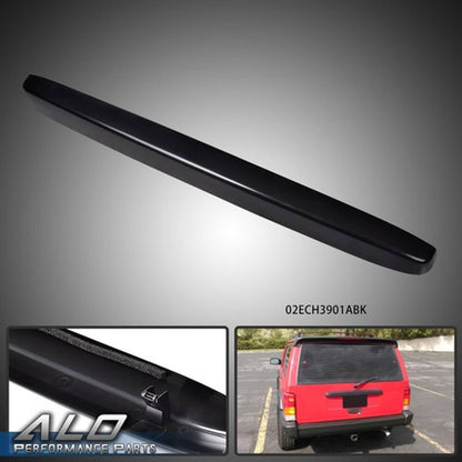 Solid Spare Fit For 1997-2001 Jeep Cherokee Rear License Plate Lamp Light Cover Gloss Black