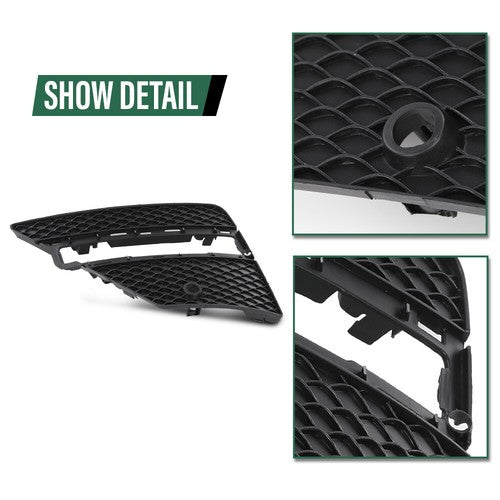 Solid Spare Fit For 12-15 Mercedes-Benz ML-Class Front Bumper Fog Light Cover Left+Right